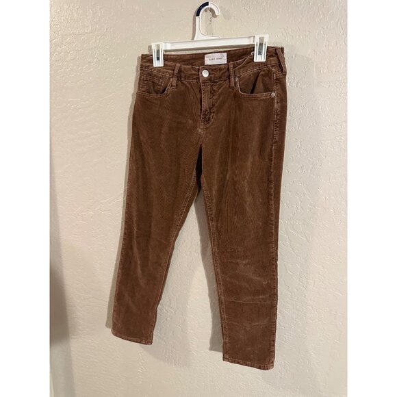 Dear John Blaire Corduroy High Rise Straight Cotton & Spandex Brown Retro Jeans - Picture 2 of 12